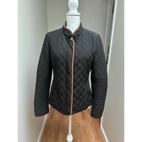 Zara Women’s Quilted Black Riding Jacket size Small/Medium - Picture 1 of 11